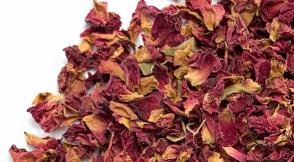 Major broadcast of organic rose petals